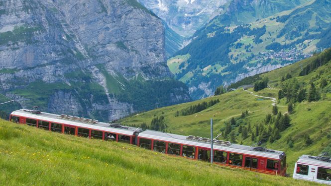 Un train en Suisse