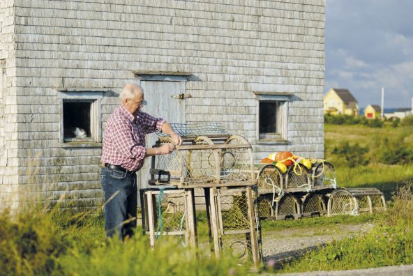 Les cages à homards, îles de la Madeleine