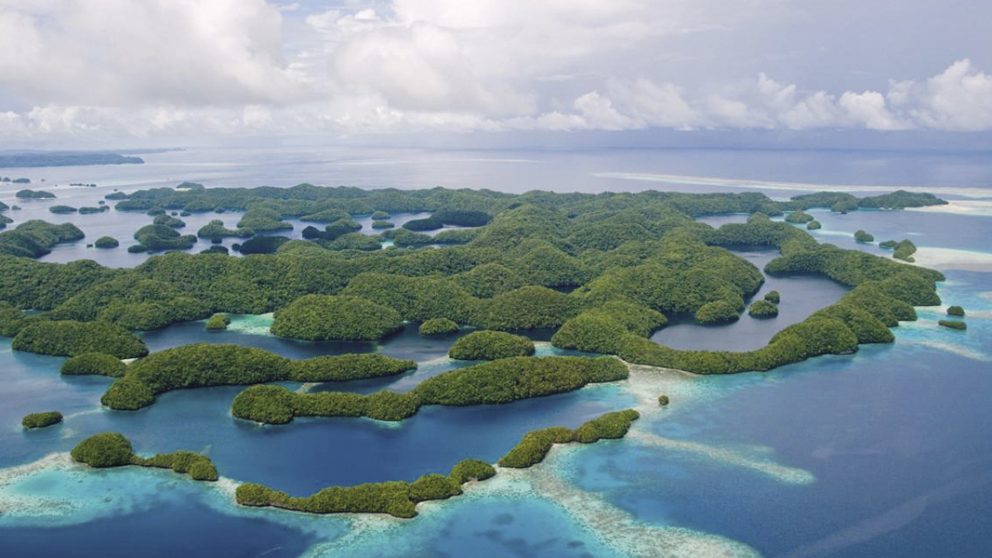 L’archipel de Palau. Il compte environ 400 îles dont 37 totalement protégées, un fragment de paradis interdit aux hommes.