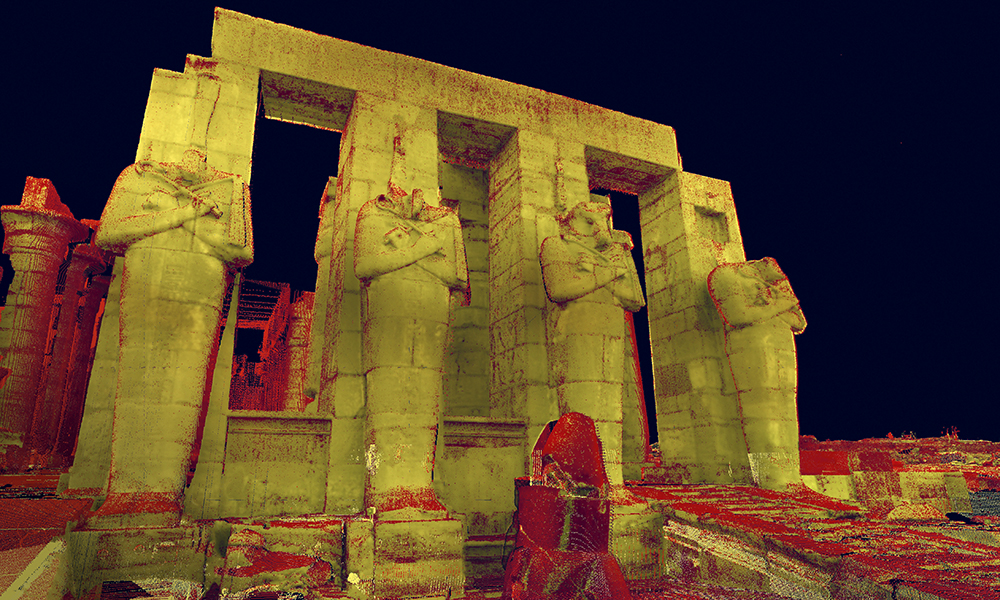 Numérisation au scanner laser 3D par CyArk. CyArk s’applique à numériser des monuments avant leur éventuelle disparition ou destruction pour cause de catastrophe ou de guerre.