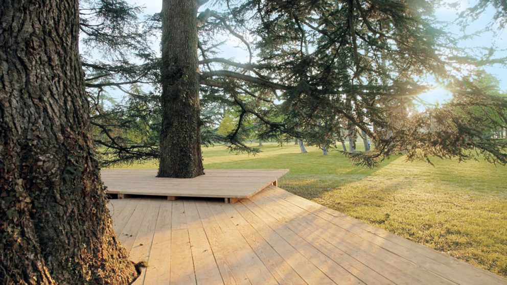 Vue du projet de Chaumont-sur-Loire installé en 2011.