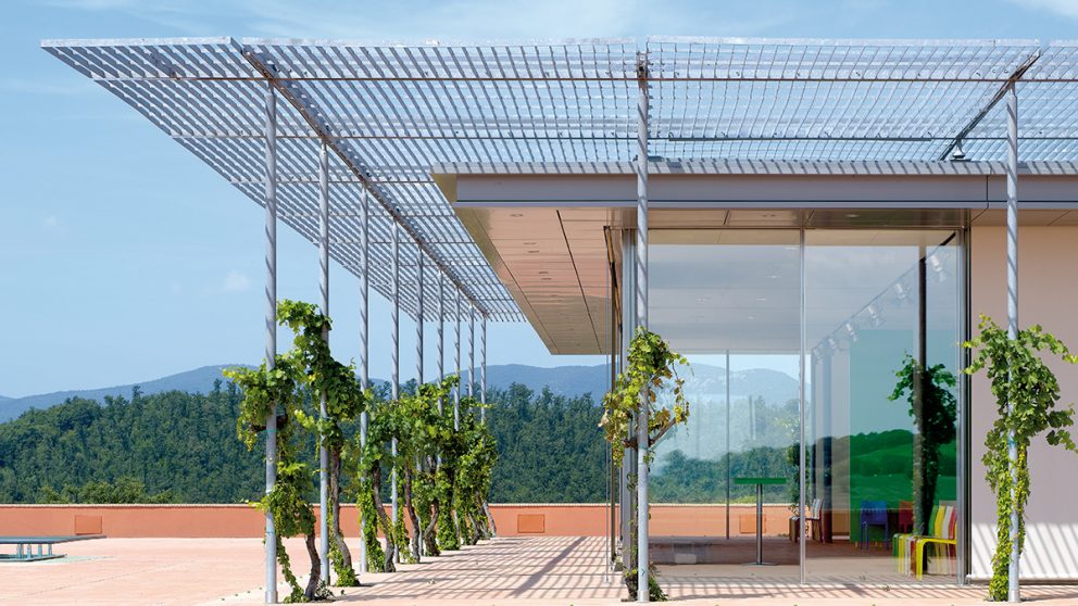 Fruit de l’imagination de Renzo Piano, Rocca di Frassinello est l’une des plus belles caves de la Toscane.