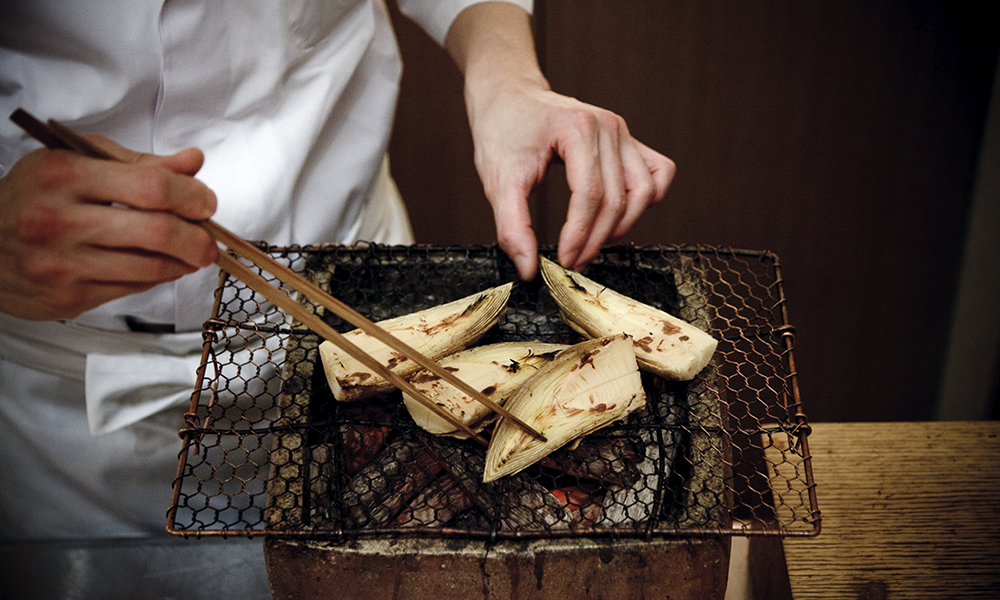 Le bambou. La cuisine japonaise cherche à sublimer, de façon naturelle, chacun des aliments.