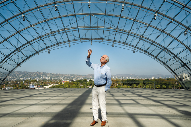 Renzo Piano sous la coupole de l’Academy Museum of Motion Pictures