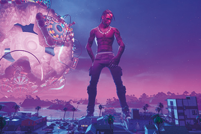 12,3 millions de joueurs de Fortnite ont assisté au concert virtuel du rappeur Travis Scott en 2020.