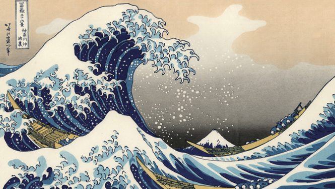 La grande vague de Kanagawa de Hokusai, 1830
