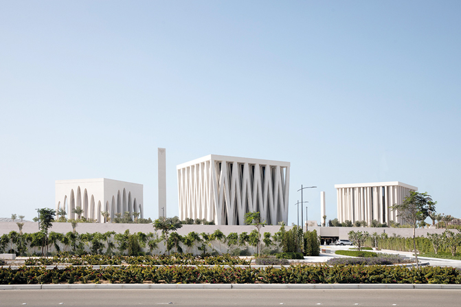 La Maison de la famille abrahamique sur l’île de Saadiyat à Abou Dhabi.