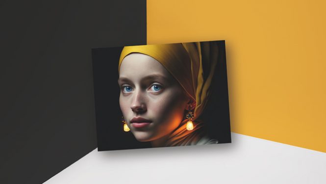 Jeune fille à la perle de Vermeer version Midjourney