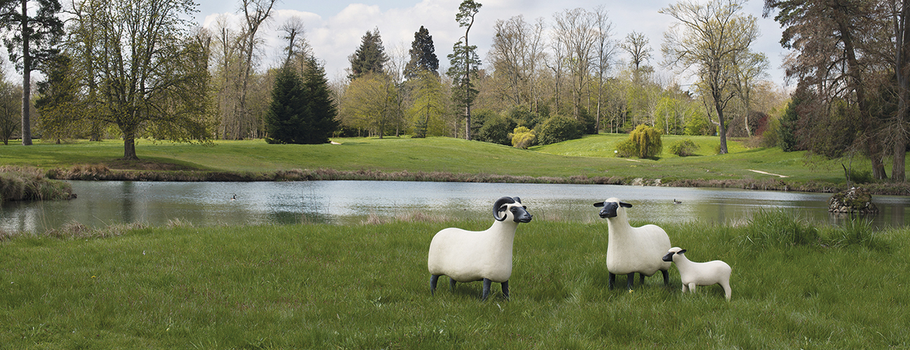 Les nouveaux moutons des Lalanne paissent à Versailles.