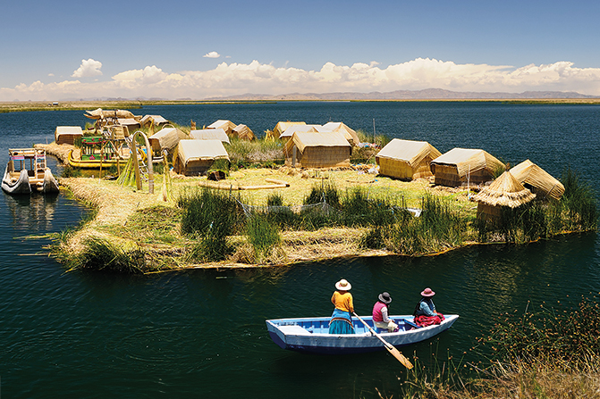 Les îles flottantes.