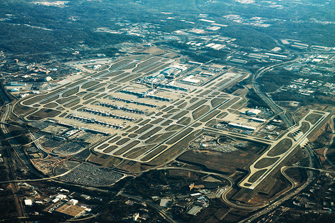 L’Aéroport international Hartsfield-Jackson d’Atlanta.