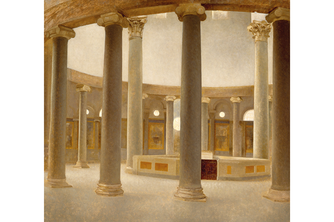 « Intérieur de l’église Santo Stefano Rotondo, Rome », 1902.
